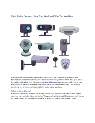 night vision cameras how they work