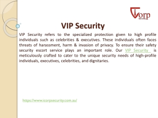 VIP Security - ICORP Security