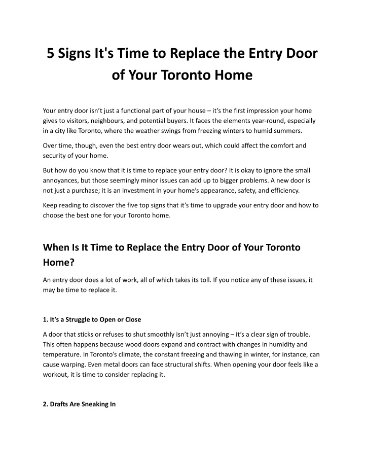 5 signs it s time to replace the entry door