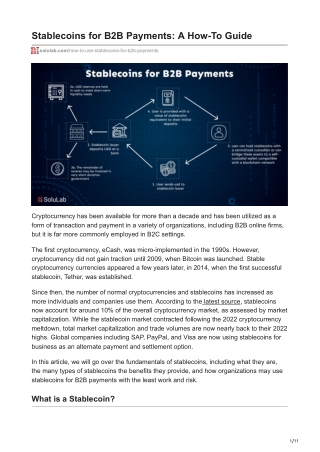 Stablecoins for B2B Payments A How-To Guide