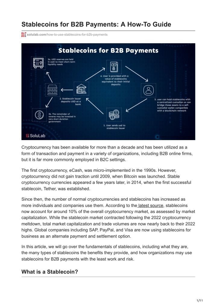 stablecoins for b2b payments a how to guide