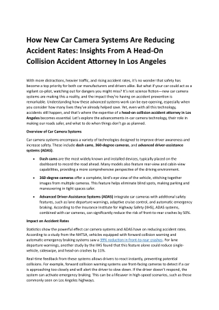 Head-On Collision Accident Attorney In Los Angeles