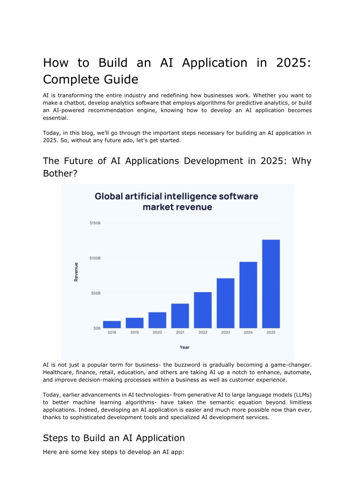 how to build an ai application in 2025 complete