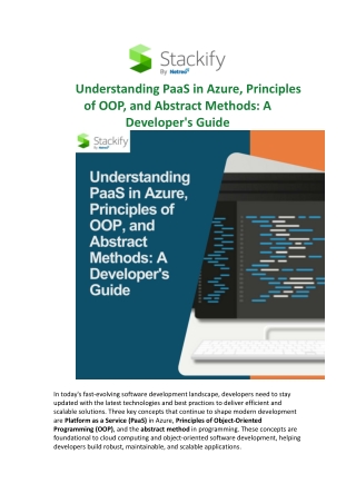 Understanding PaaS in Azure, Principles of OOP, and Abstract Methods_ A Developer's Guide.docx