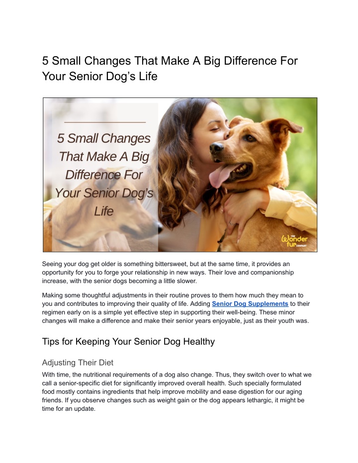 5 small changes that make a big difference