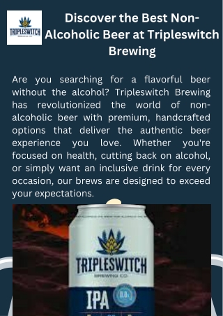 Discover the Best NonAlcoholic Beer at Tripleswitch Brewing (1)