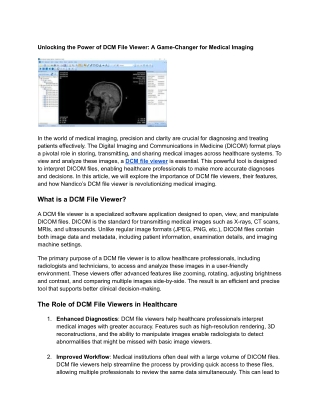 unlocking the power of dcm file viewer a game