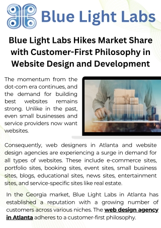 Blue Light Labs Hikes Market Share with Customer-First Philosophy in Web Design