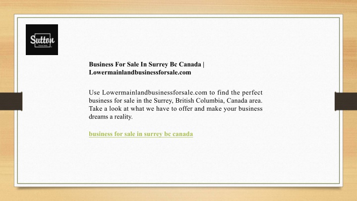 business for sale in surrey bc canada