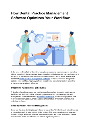 how dental practice management software optimizes