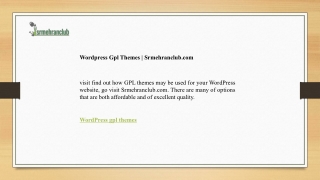 Wordpress Gpl Themes  Srmehranclub.com