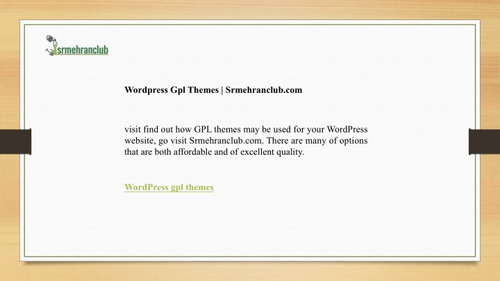 wordpress gpl themes srmehranclub com