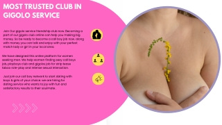 most trusted club in gigolo service