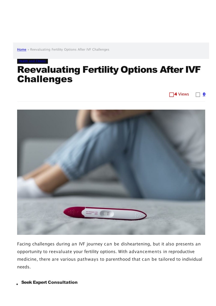 home reevaluating fertility options after