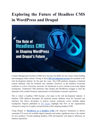 exploring the future of headless cms in wordpress