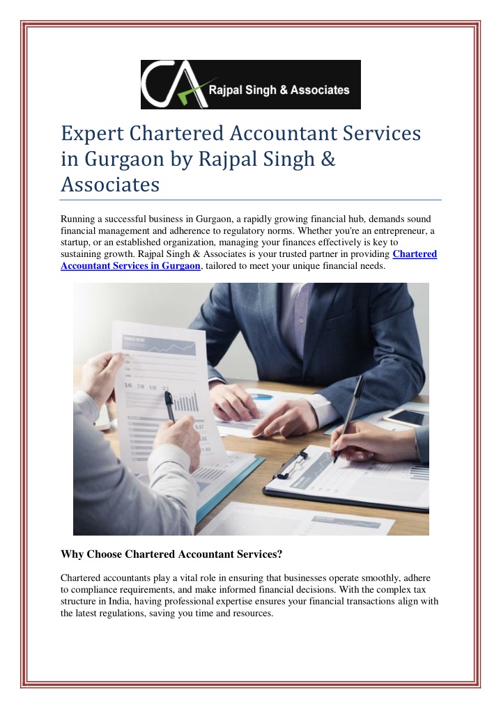 expert chartered accountant services in gurgaon