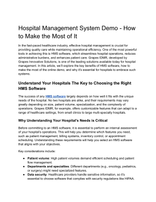 hospital management system demo how to make