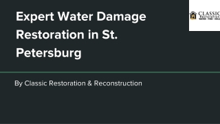 Water Damage Restoration in St. Petersburg