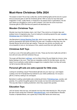 Discover Barnshenn's must-have Christmas gifts for kids