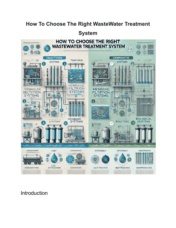 how to choose the right wastewater treatment