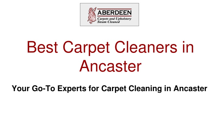 best carpet cleaners in ancaster