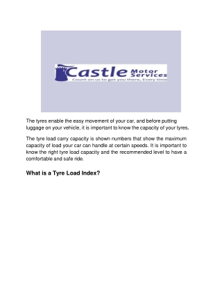 The Comprehensive Guide on Tyre Index & Its Importance