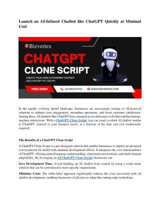 Bizvertex - ChatGPT Clone Script