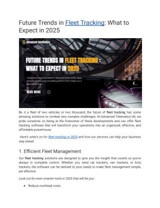 future trends in fleet tracking what to expect