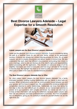 Best Divorce Lawyers Adelaide – Legal Expertise for a Smooth Resolution