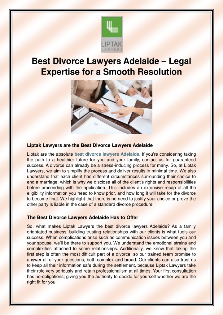 best divorce lawyers adelaide legal expertise