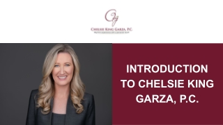 introduction to chelsie king garza p c