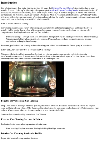Before and After: How Effective Is Professional Car Valeting?