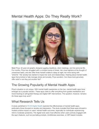 mental health apps do they really work