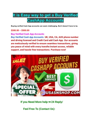 it is easy way to get a buy verified cashapp