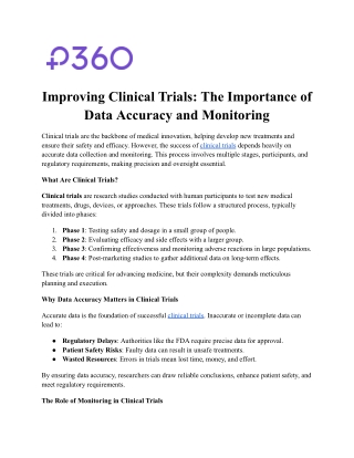 improving clinical trials the importance of data