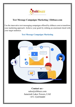 Text Message Campaigns Marketing Elitbuzz