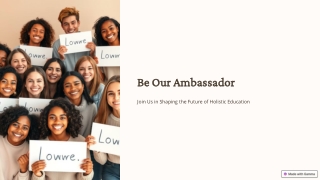 be our ambassador