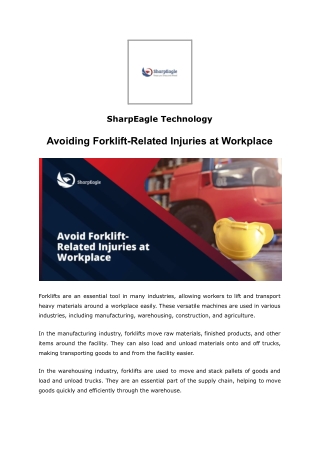 Avoiding Forklift-Related Injuries at Workplace