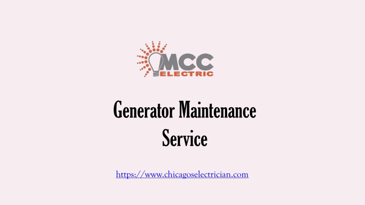 generator maintenance service