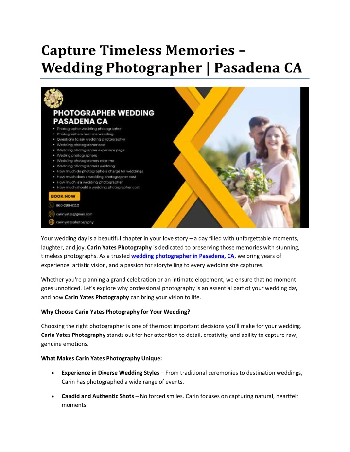 capture timeless memories wedding photographer