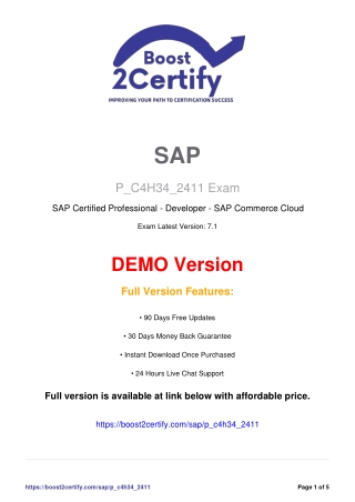 P_C4H34_2411: SAP Commerce Cloud Developer Certification