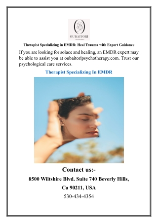 Therapist Specializing in EMDR Heal Trauma with Expert Guidance