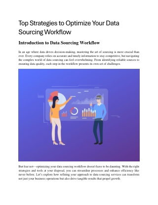 Top Strategies to Optimize Your Data Sourcing Workflow