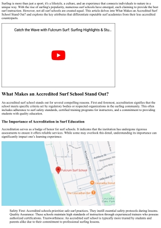 What Makes an Accredited Surf School Stand Out?
