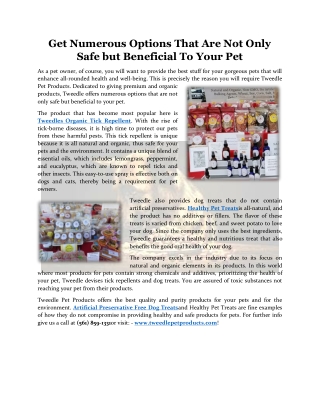 Get Numerous Options That Are Not Only Safe but Beneficial To Your Pet