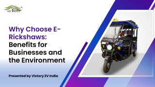 why choose e rickshaws benefits for businesses