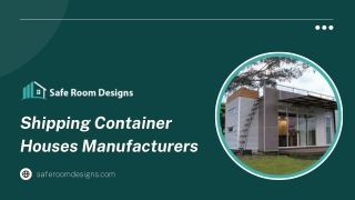 Shipping Container Houses Manufacturers