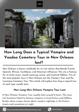 Uncover the Mysteries: Voodoo Cemetery Tour in New Orleans