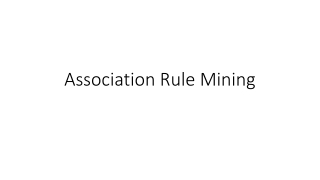 association rule mining