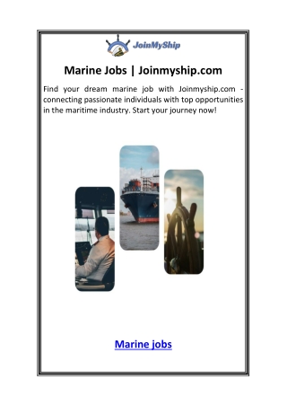 marine jobs joinmyship com